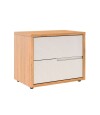 Mesa de Luz 2 cajones Moderna Beige Frizz