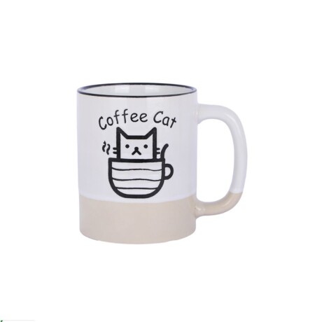 Taza cerámica cat 520ml blanco