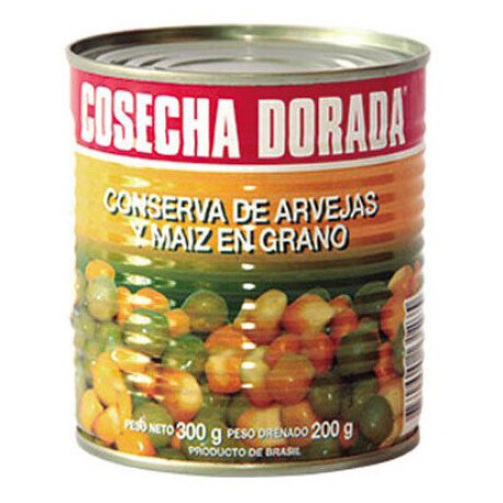 DUETO ARVEJA/CHOCLO COSECHA DORADA LATA 300G DUETO ARVEJA/CHOCLO COSECHA DORADA LATA 300G