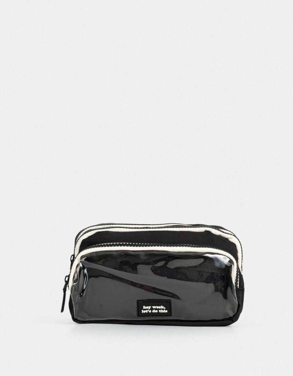 Cartuchera Con Bolsillo ''back To School'' - Negro 