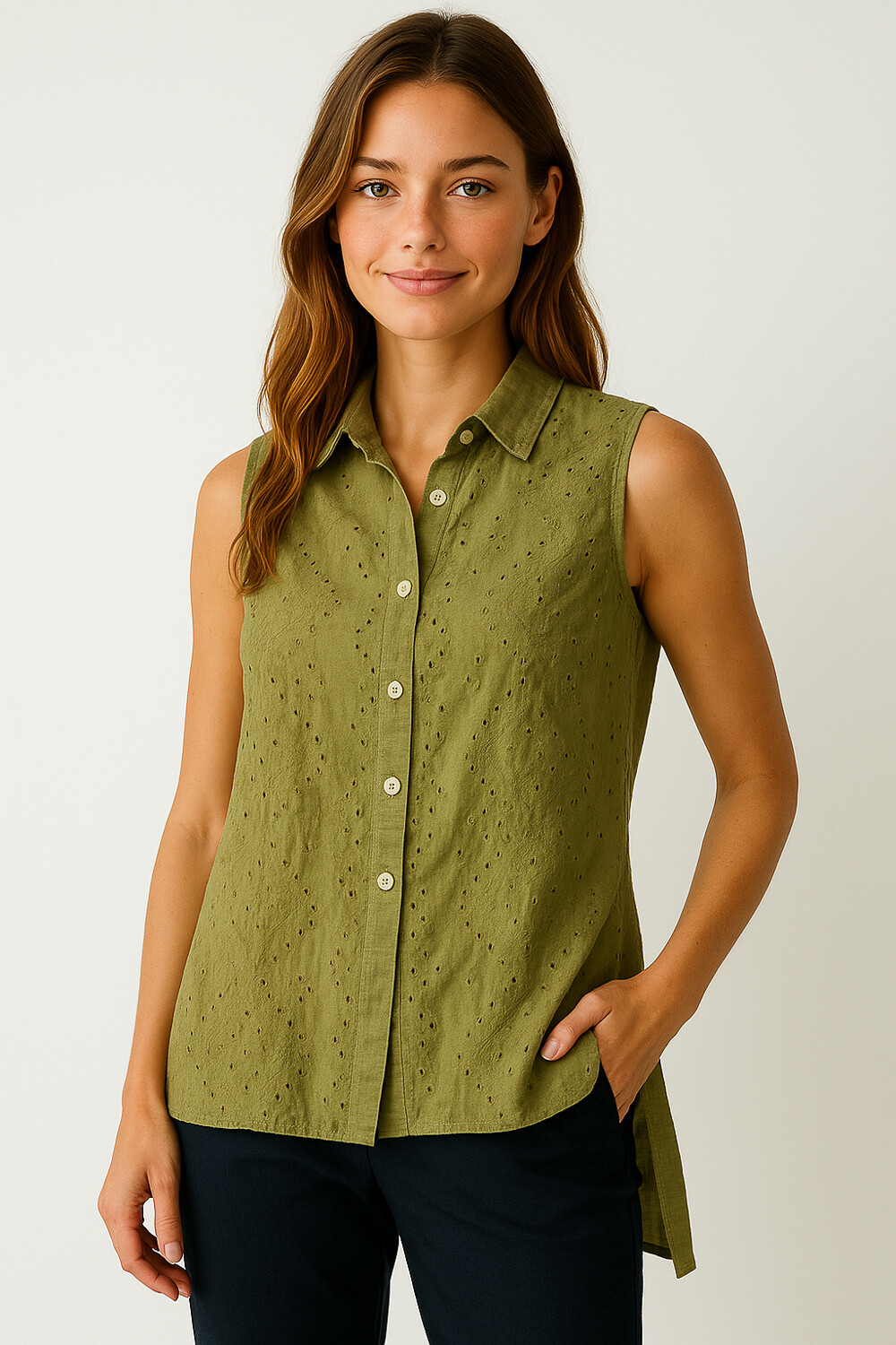 Camisa Tauriel Verde Oliva Oscuro