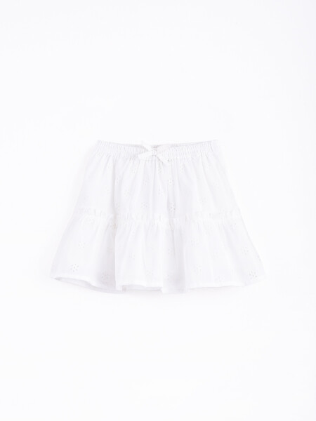 FALDA BRODERIE BLANCO