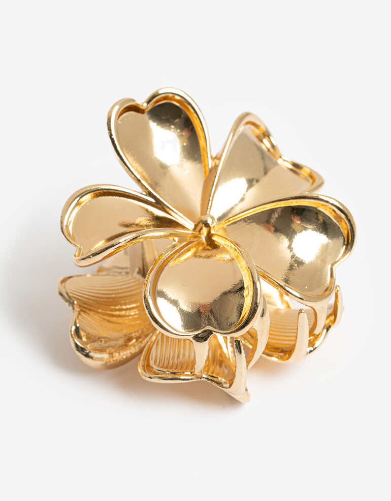 Broche Metal Broche Metálico Flor - Dorado