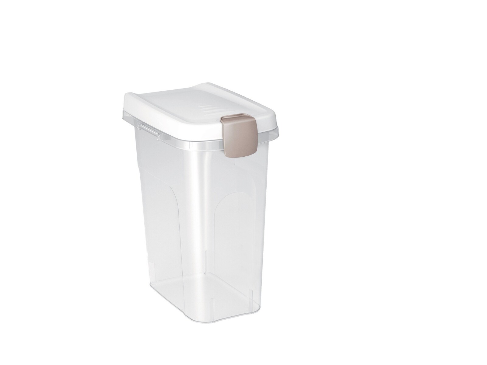CONTENEDOR DE ALIMENTO STEFANPLAST 15 LT TRANSPARENTE/BLANCO 