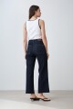 Jean culotte Paulina con bolsillos jean oscuro