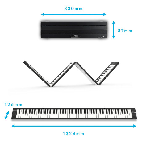 Blackstar Carry-On FP88 piano plegable 88 teclas sensibles - Bluetooth - USB (Negro) Blackstar Carry-On FP88 piano plegable 88 teclas sensibles - Bluetooth - USB (Negro)