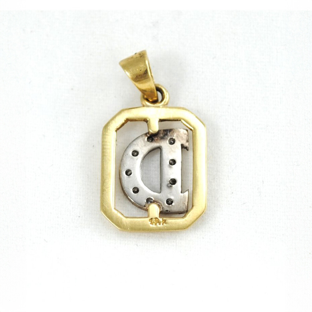 Dije Oro 18 K Y Brillantes Dije Oro 18 K Y Brillantes