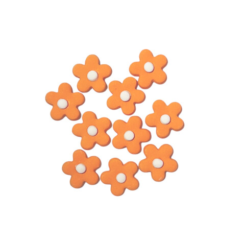 Adorno de Pastillaje Nomeolvides Naranja x10 Adorno de Pastillaje Nomeolvides Naranja x10