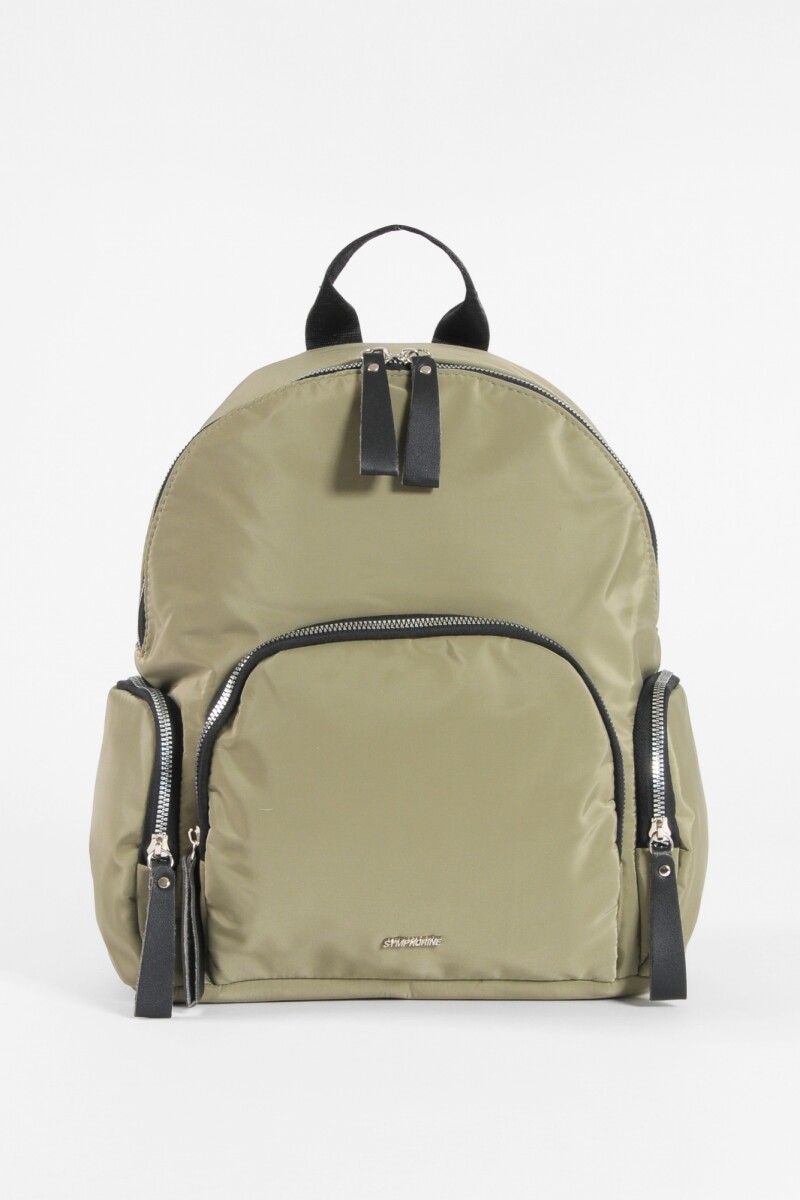 Mochila multi cierres verde