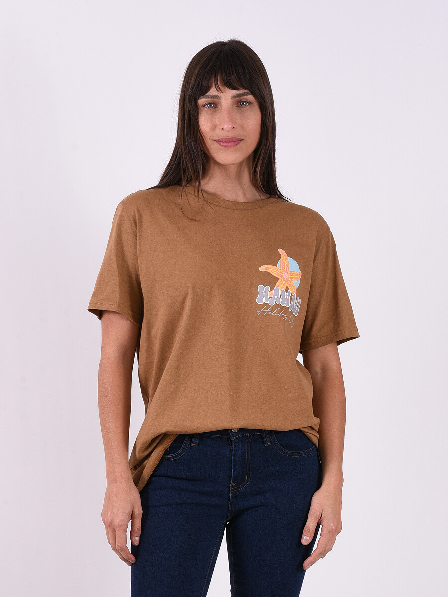 REMERA HAWAII - MARRON 