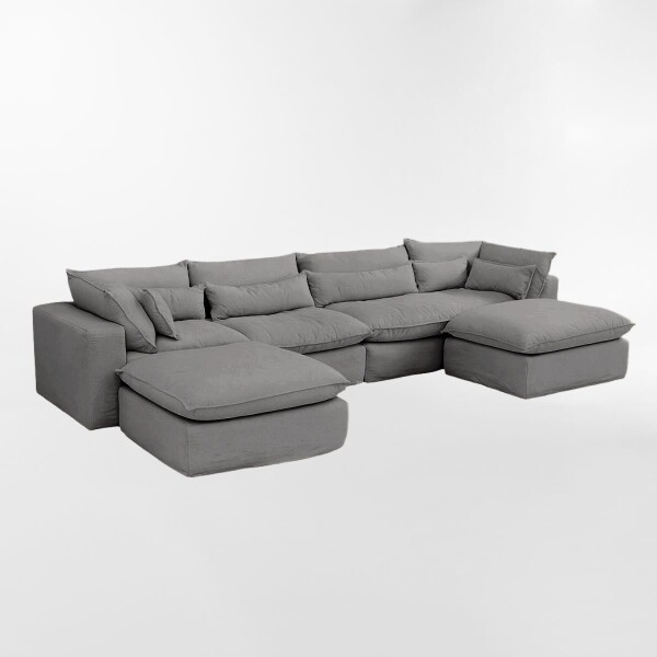 Sofá modular WELL GRIS - 4 CUERPOS