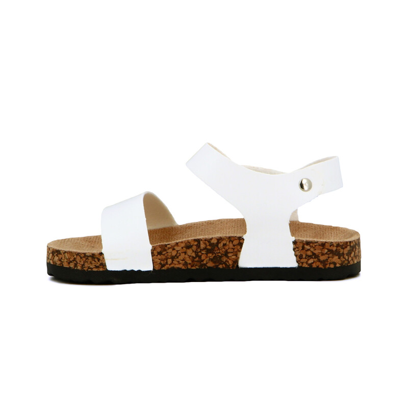 Sandalias Niñas Darkness Con Velcro Blanco