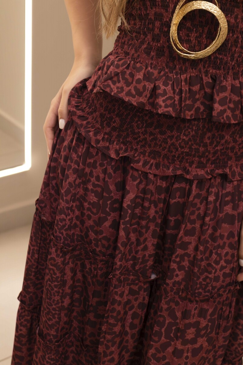 TOP MAR ROUGE WILD CHEETAH TOP MAR ROUGE WILD CHEETAH