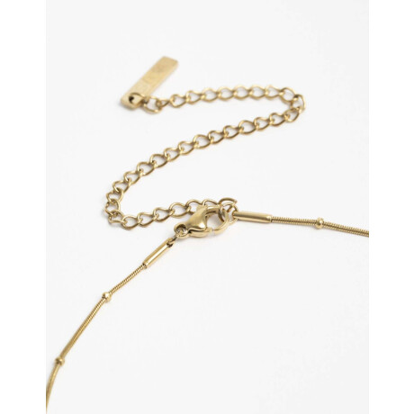 Cadena Corta Dije ''v'' Acero Dorado