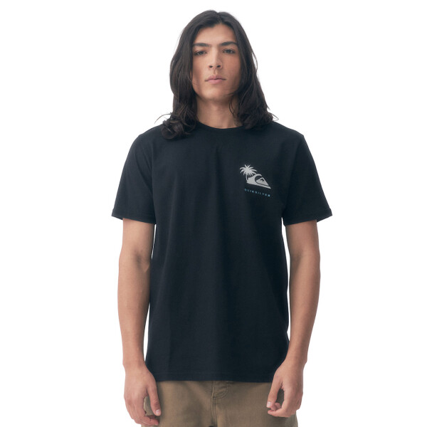Quiksilver Remera Palm Island Hombre - Negro Negro