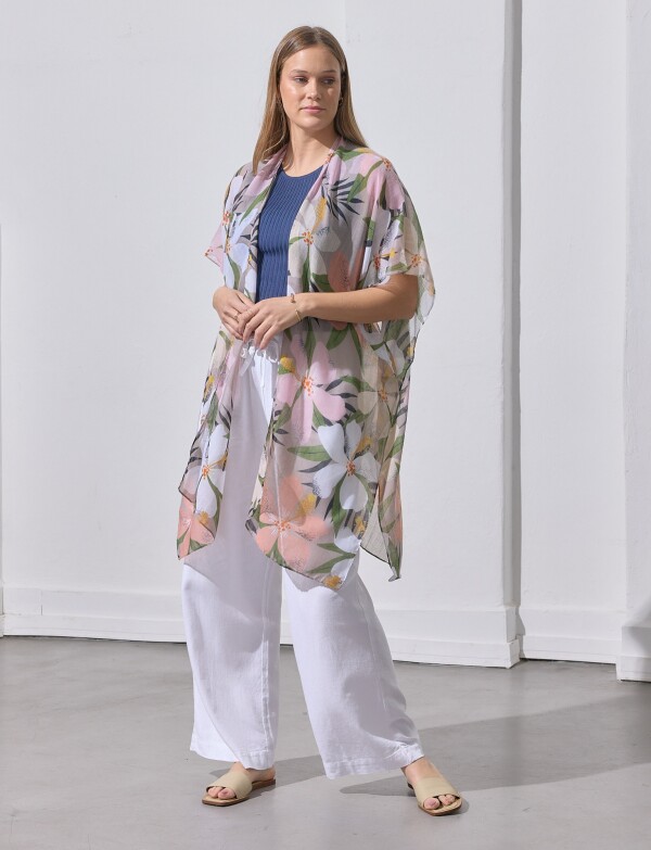 Kimono Flores TOSTADO/MULTI