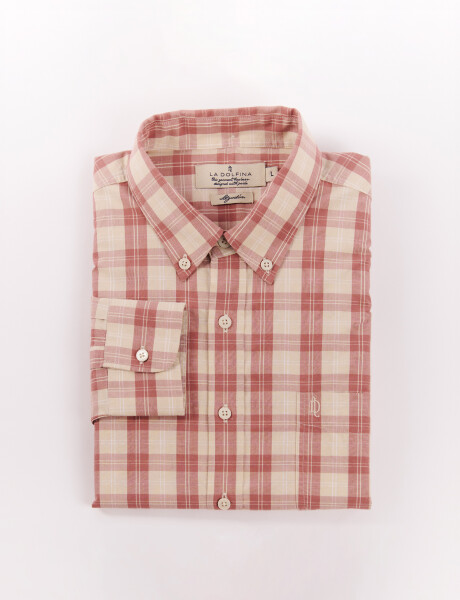 Camisa cuadros rosado