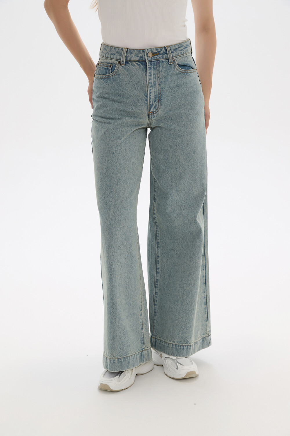 Pantalon Melvara Celeste Grisaceo