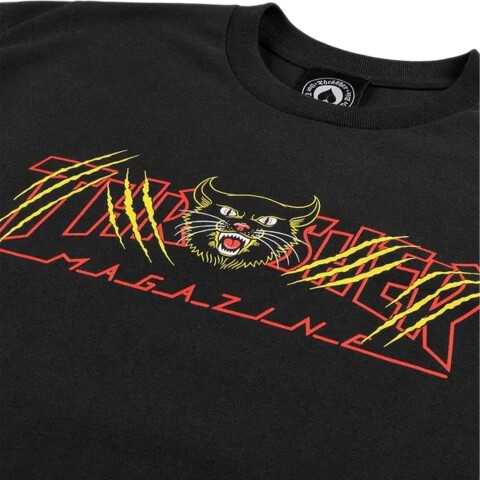 Remera Thrasher Gato Black