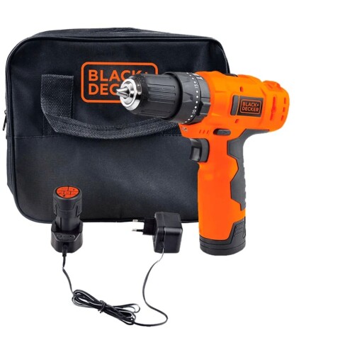 Taladro a Batería Black+Decker HP12 12 V 10 mm con Maletín Taladro a Batería Black+Decker HP12 12 V 10 mm con Maletín