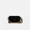 Mini Bag Bloom En Cuero Gamuza Negro