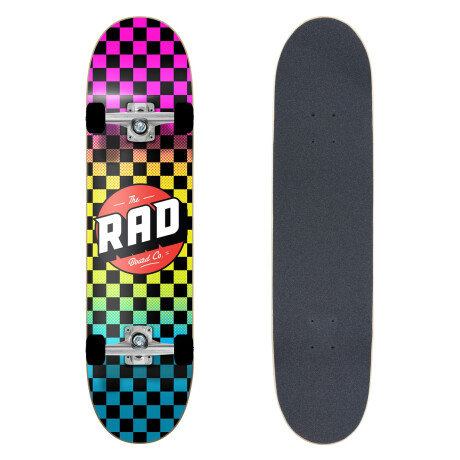 Skate Completo RAD Dude Crew Checkers Neon Fade - 7" Skate Completo RAD Dude Crew Checkers Neon Fade - 7"