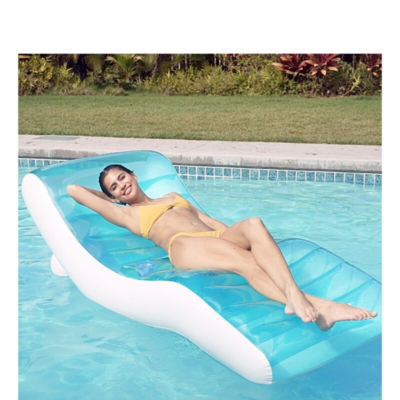 INTEX REPOSERA INFLABLE PREMIUM AZUL MAXIMO 100 KGS 191 X 99 CMS Intex Reposera Inflable Premium Azul Maximo 100 Kgs 191 X 99 Cms