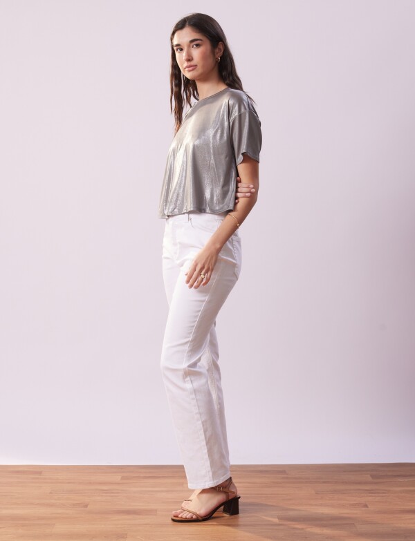 Blusa Metalizada PLATEADO