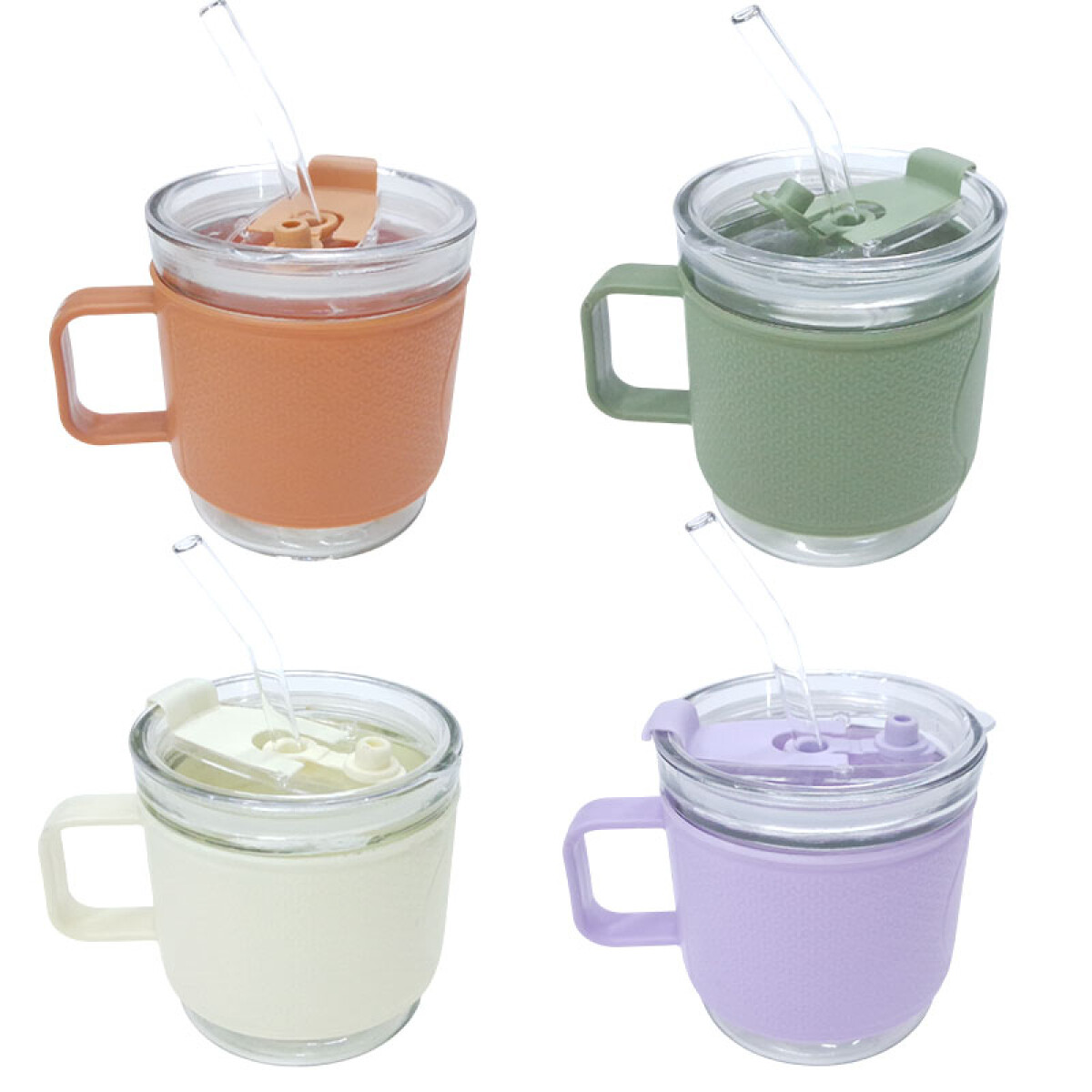 Taza vaso de vidrio c/sorbito 400ml - Taza Vaso De Vidrio C/sorbito 400ml 