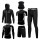 Conjunto Deportivo Termico X6 Psc Remera Calza Short Negro
