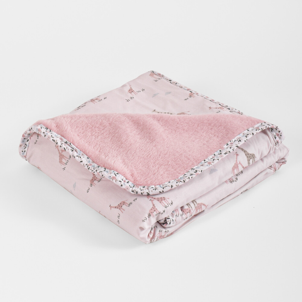 Manta Bebe II Jirafas Rosa
