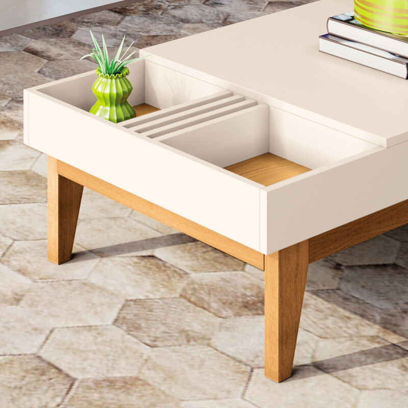 Mesa de centro Vitta Off white/Nature