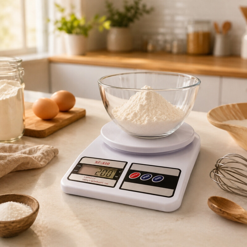 Balanza de cocina digital en plástico BLANCO