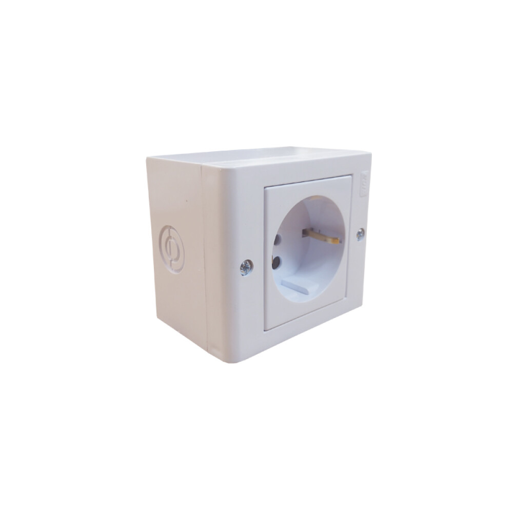 Caja 2 mód c/tomacorriente schuko blanco puro Sica ELE07677