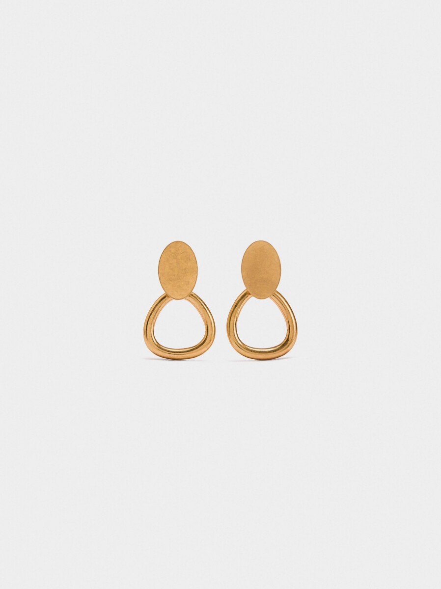 Pendientes De Aro Ovalados - dorado 