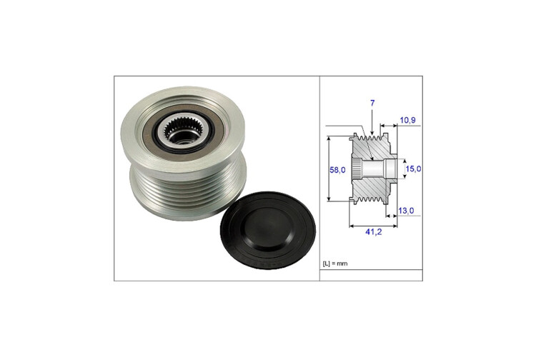 Polea Alternador Marcha Libre Toyota Hilux/Land Cruiser 04-25 Polea Alternador Marcha Libre Toyota Hilux/Land Cruiser 04-25