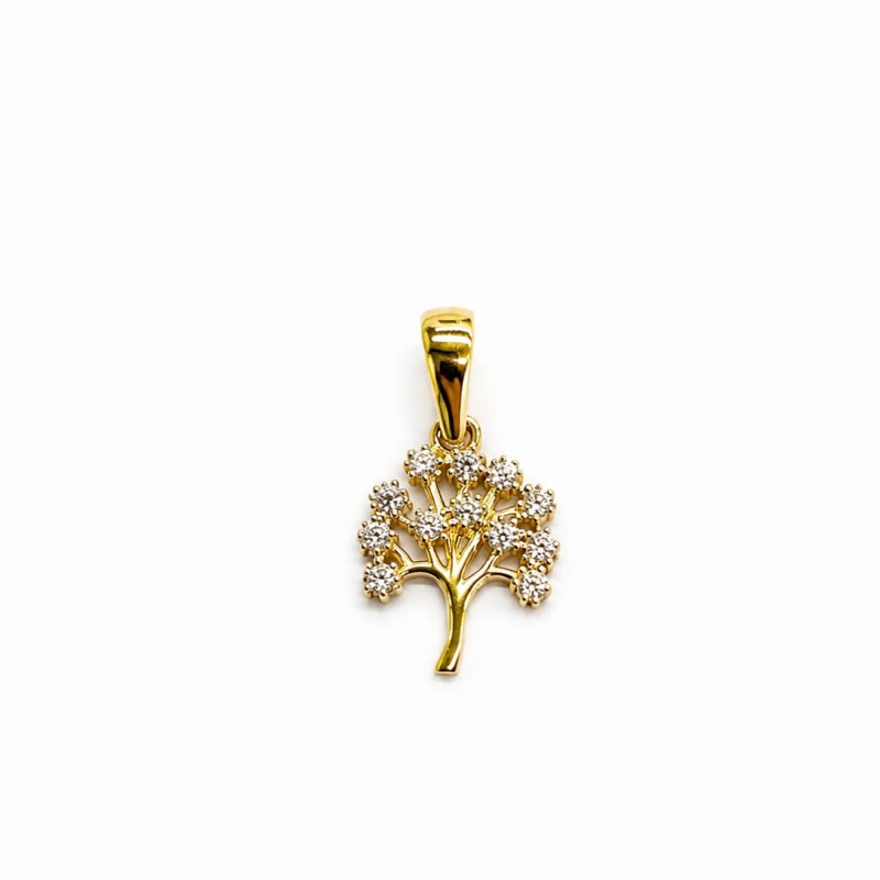 Colgante arbol Oro 10 Kt y zirconias Colgante arbol Oro 10 Kt y zirconias
