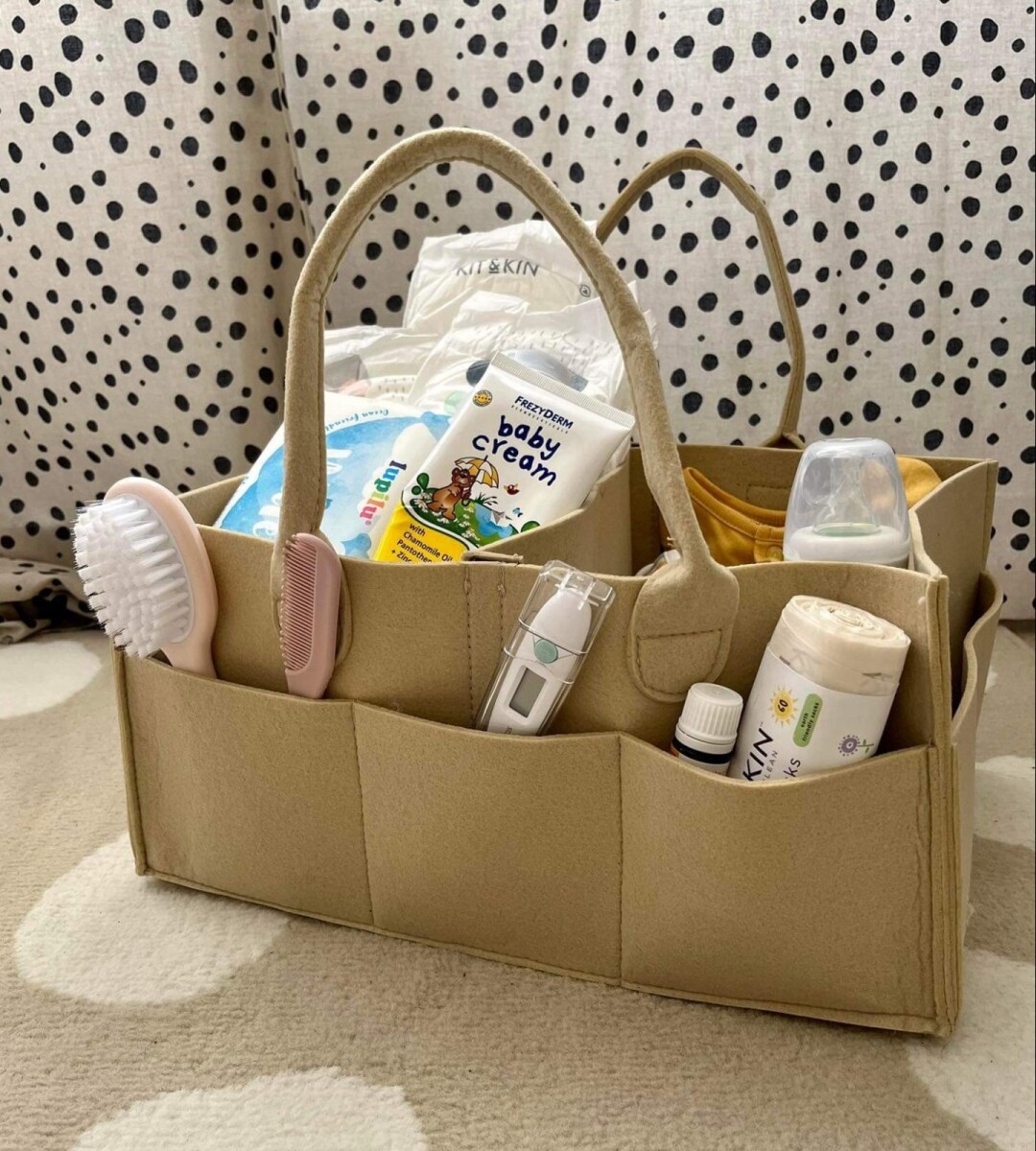 Caddy organizador multifuncion pañalera - beige 