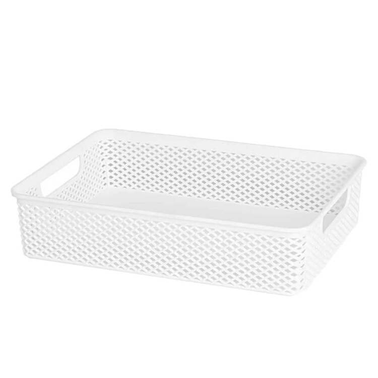 CANASTO ORGANIZADOR LINEA BLANCO 39 CM BLANCO