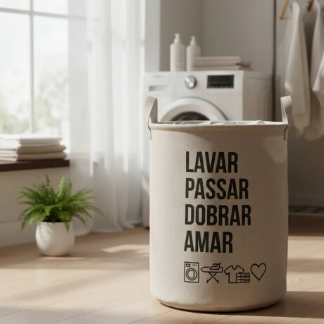 Bolsa Cesta Organizadora Plegable para Lavandería Hogar Beige