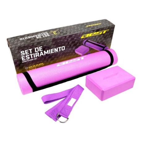 Set de estiramiento para yoga y pilates con mat, bloque y correa Best Set de estiramiento para yoga y pilates con mat, bloque y correa Best