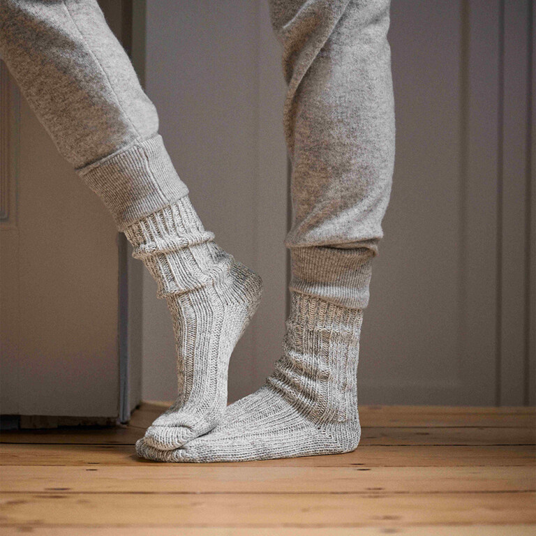 Medias Cotton Twist Gris Claro