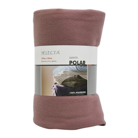 Manta Polar Frazada de 1 Plaza 127x152cm Varios Colores Rosa Oscuro