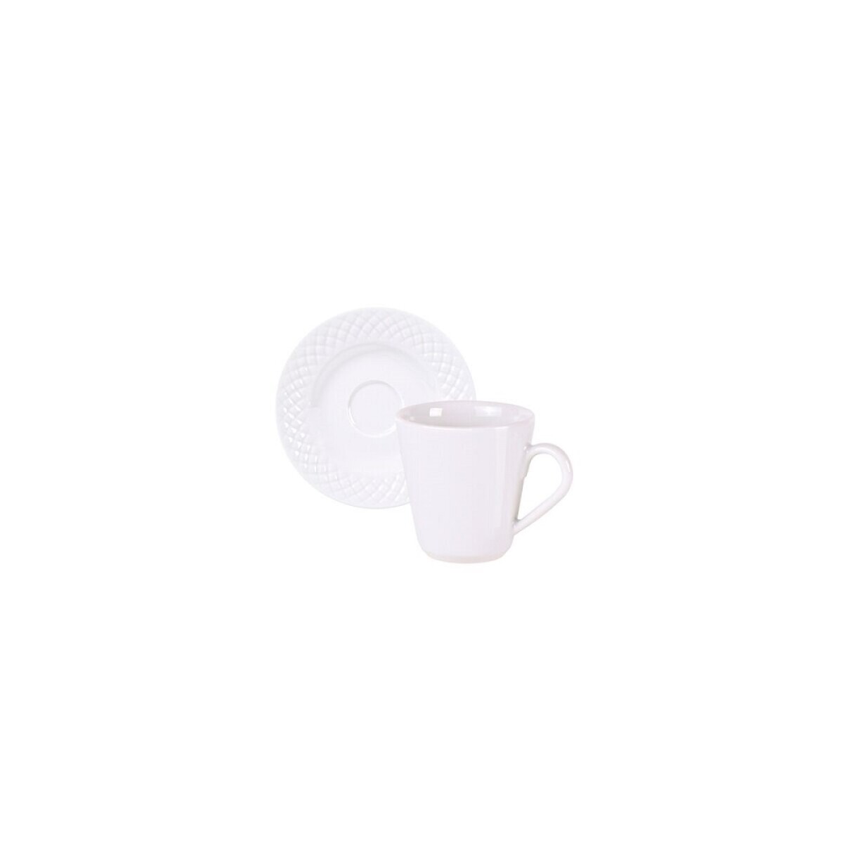 TAZA DE CAÉ C/PLATO PORCELANA BLANCA INGRID 96011/838 