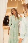 CAMISERO EMILY MAXI MINT GREEN DAHLIA CAMISERO EMILY MAXI MINT GREEN DAHLIA