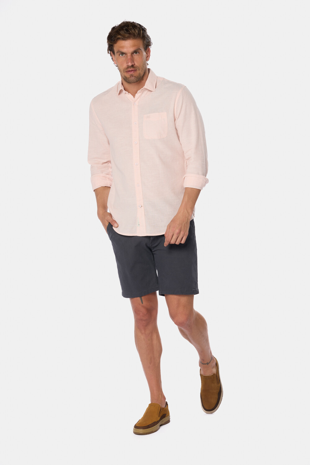 BERMUDA CON CINTURA ELASTIZADA Gris