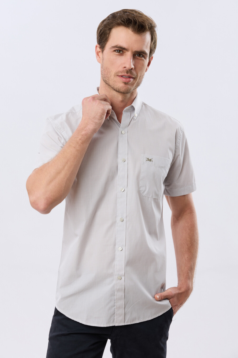 CAMISA CUADROS Gris