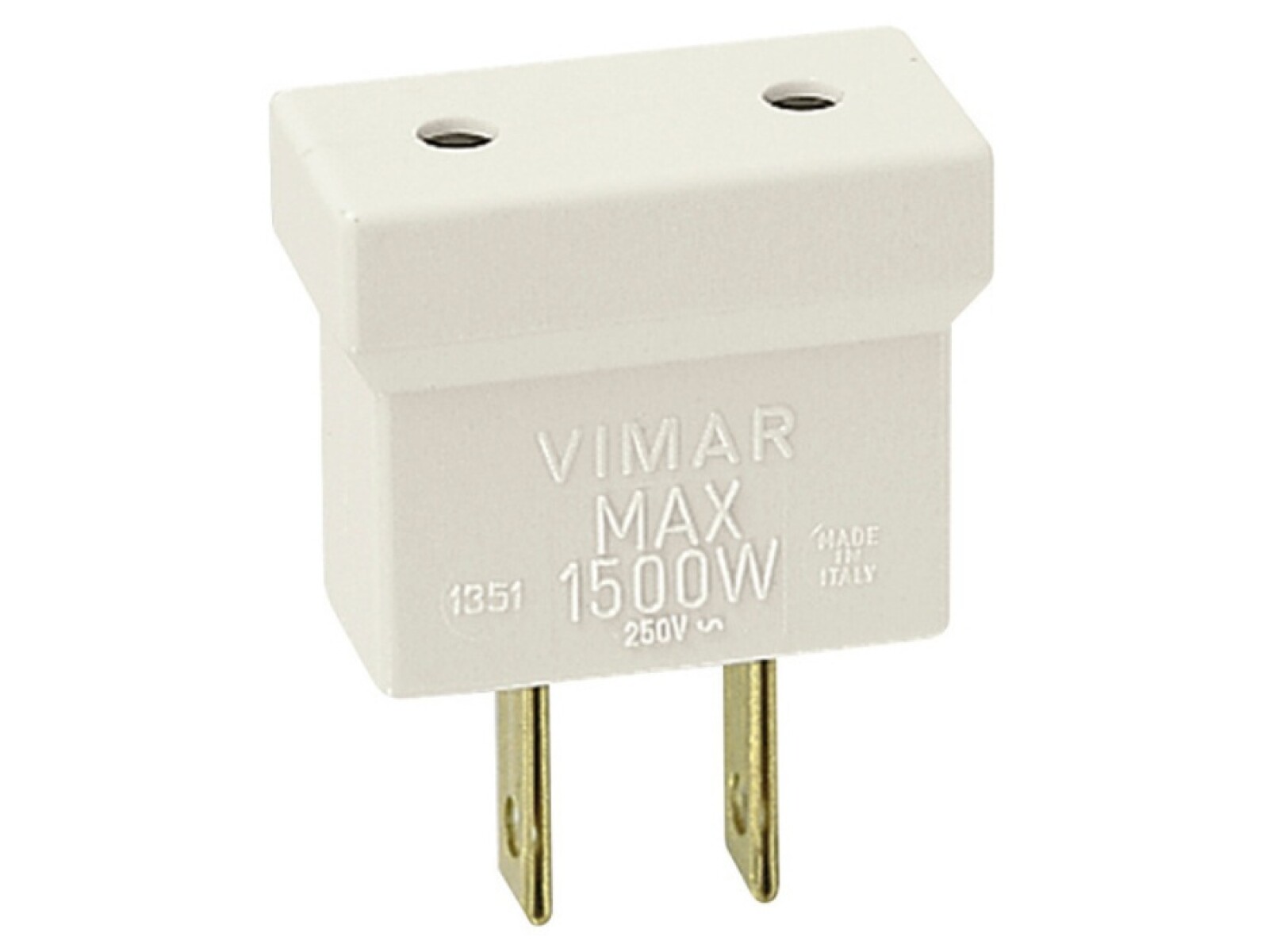 FICHA ADAPTADORA 110/220V C/SALIDA PLANA BLANCO VIMAR 