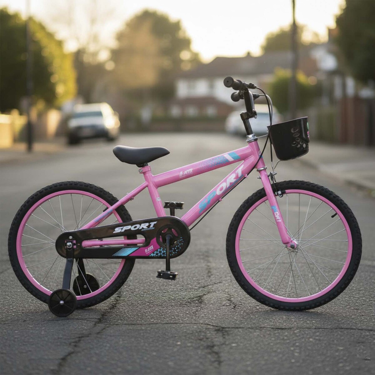 Bicicleta Infantil Sport Rod 20 Canasto Parrilla Guardabarro - Rosa 1 