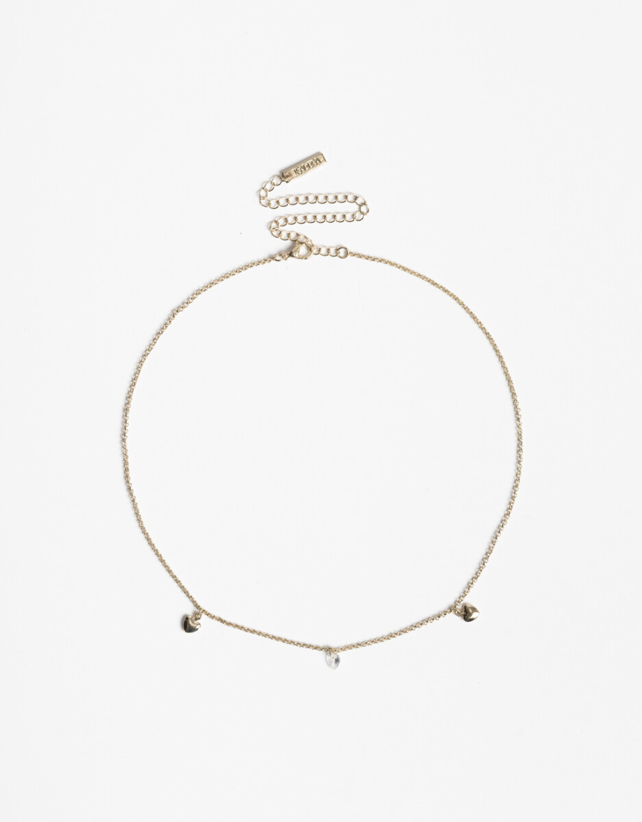Collar Corto De Corazones Cubic 